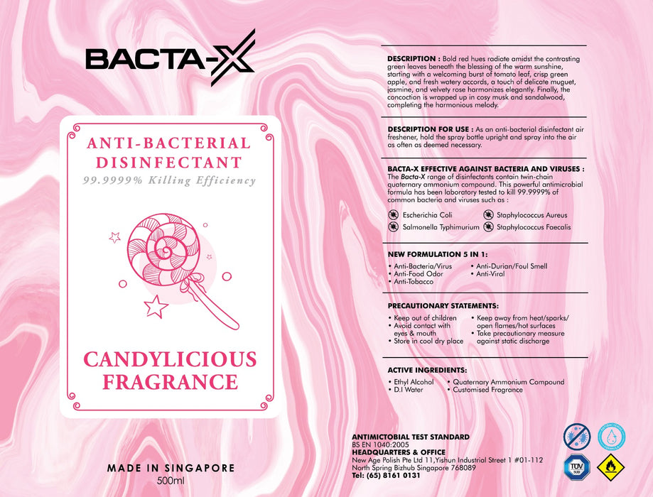 Bacta-X Candylicious Fragrance Antibacterial Air Freshener