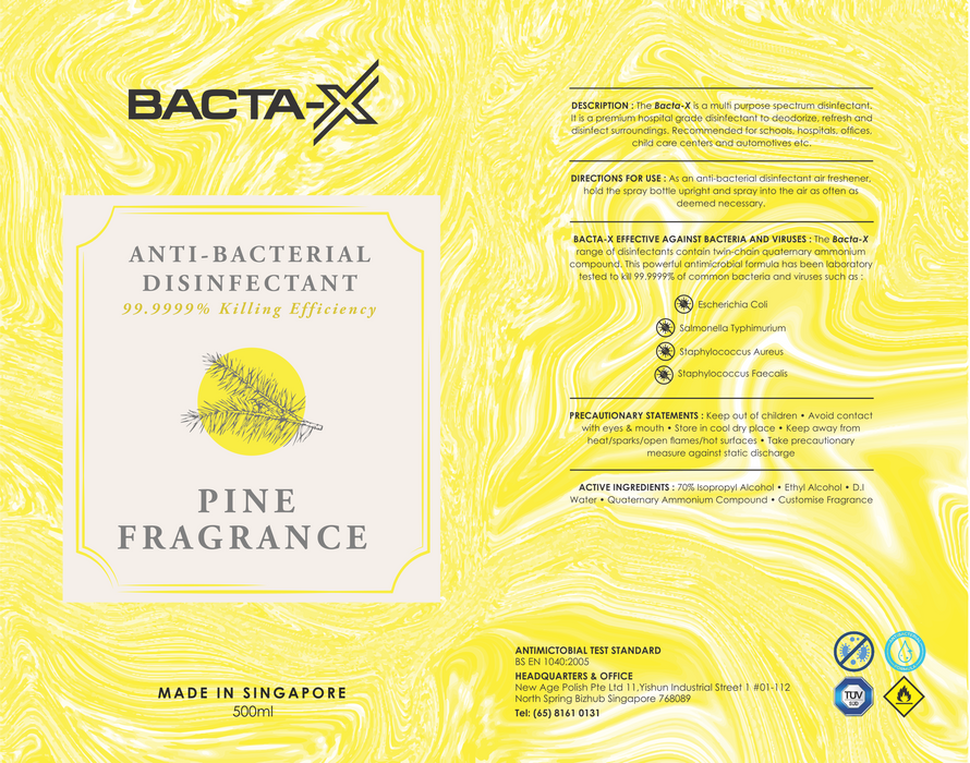 Bacta-X Pine Fragrance Antibacterial Air Freshener